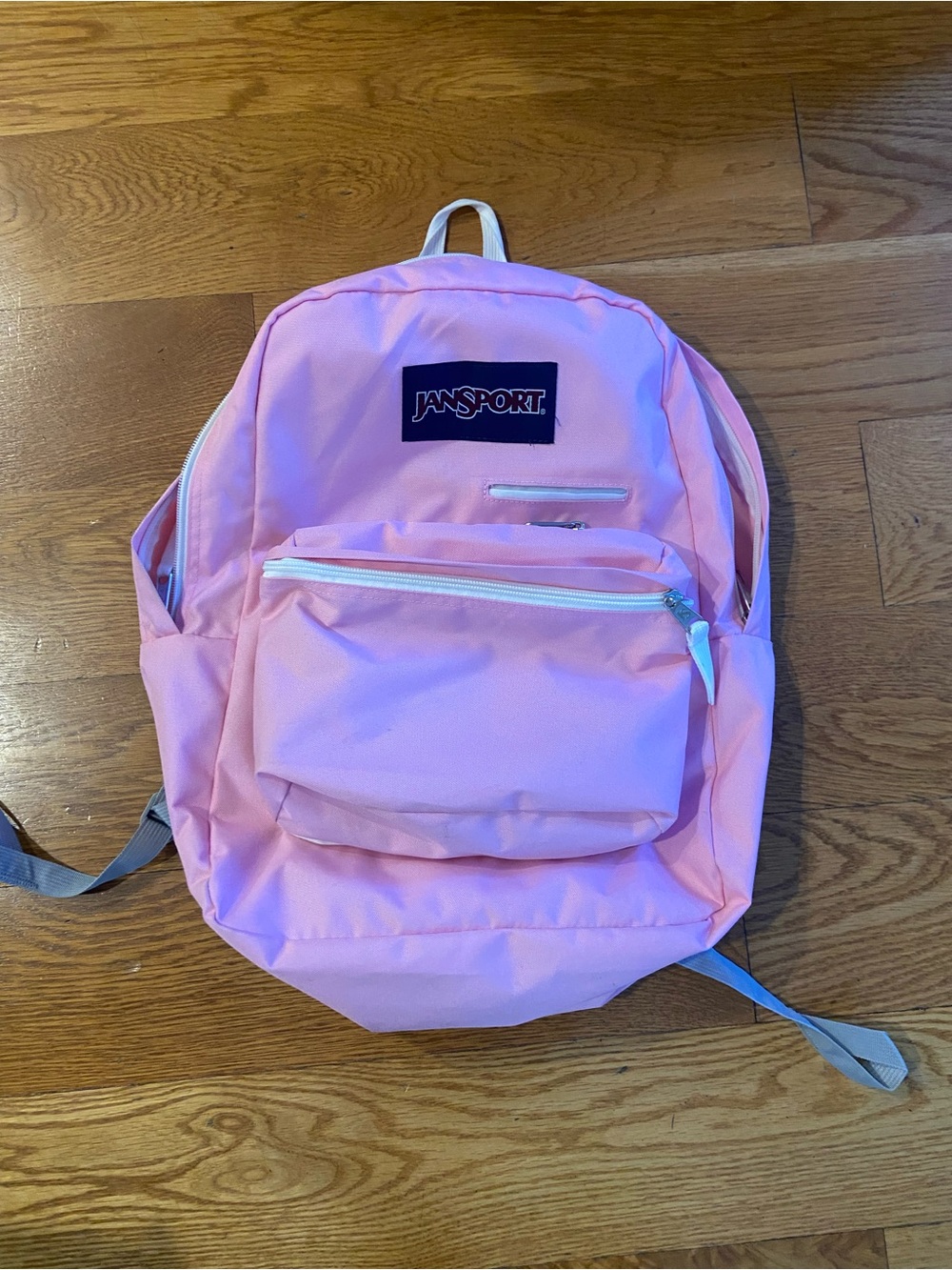 JanSport Light Pink Classic Backpack with Front Pocket